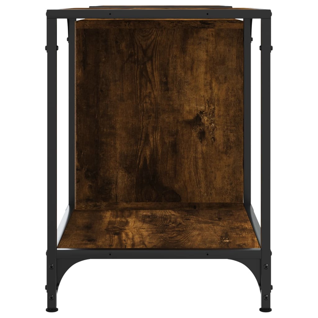 Meuble TV chêne fumé 153x37x50 cm matériau bois
