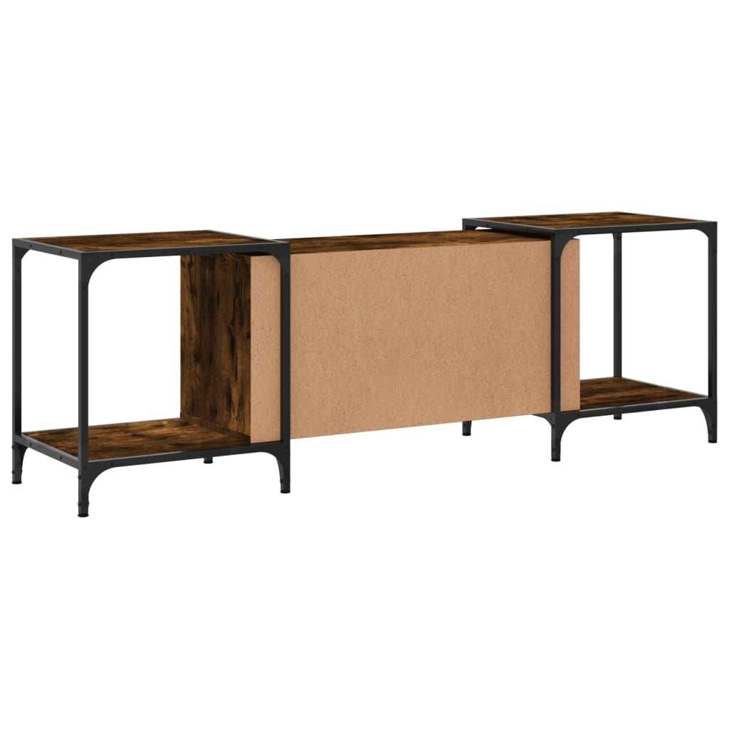 Meuble TV chêne fumé 153x37x50 cm matériau bois