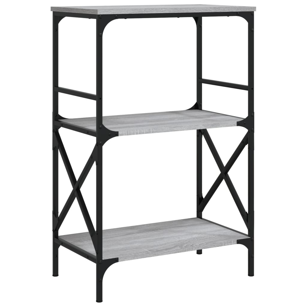 Bibliothèque 3 étagères Sonoma gris 59x35x90,5 cm matière bois