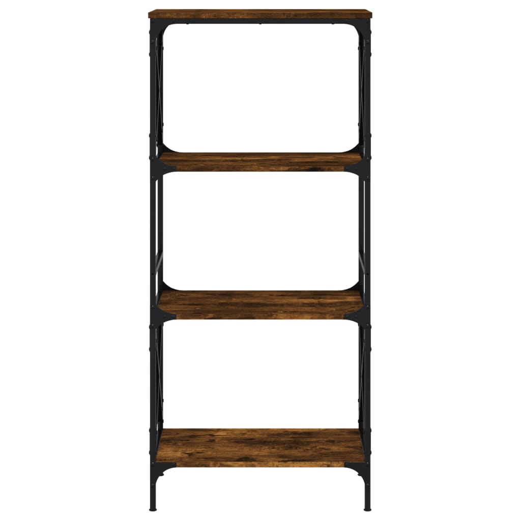 Bookcase 4 shelves smoked oak 59x35x132 cm wood material