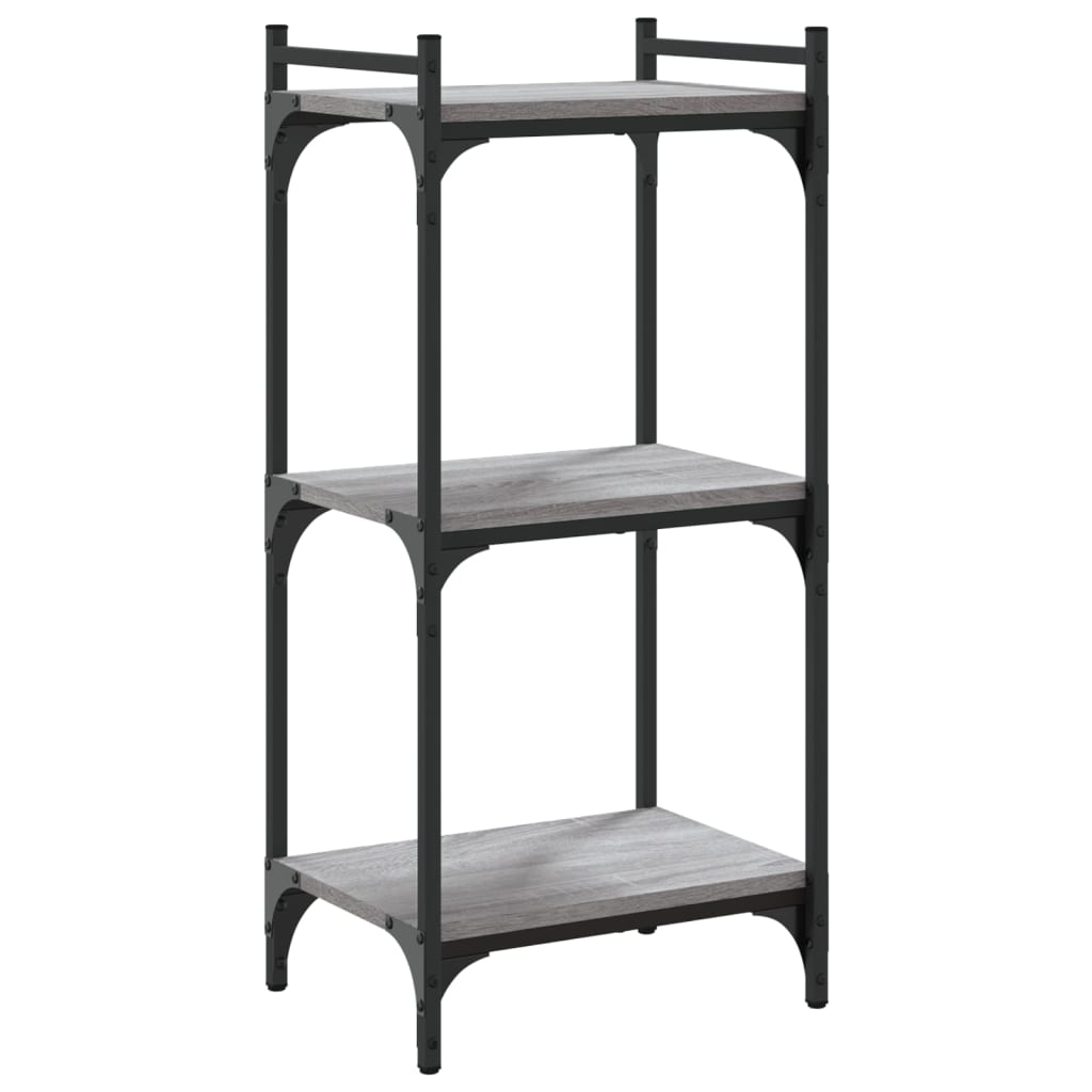 Bibliothèque 3 étagères Sonoma gris 40x30x86 cm matière bois