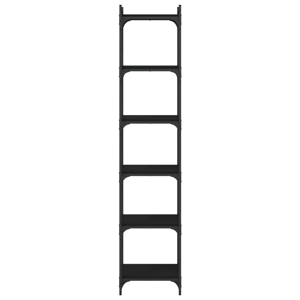 Bücherregal 6 Böden Schwarz 40x30x188 cm Holzwerkstoff
