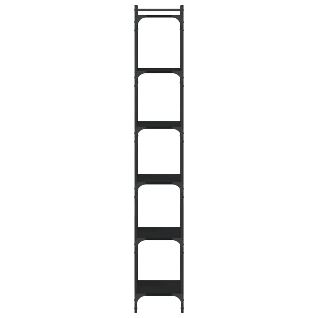 Bücherregal 6 Böden Schwarz 40x30x188 cm Holzwerkstoff