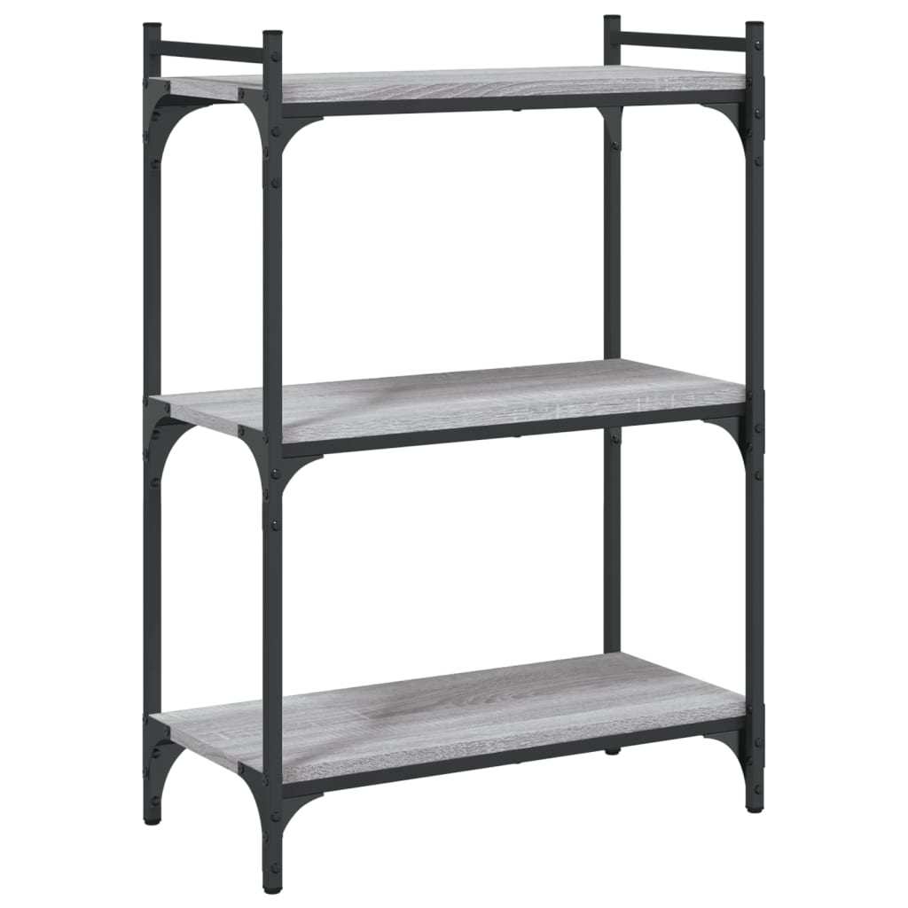 Bibliothèque 3 étagères Sonoma gris 60x30x86 cm matière bois