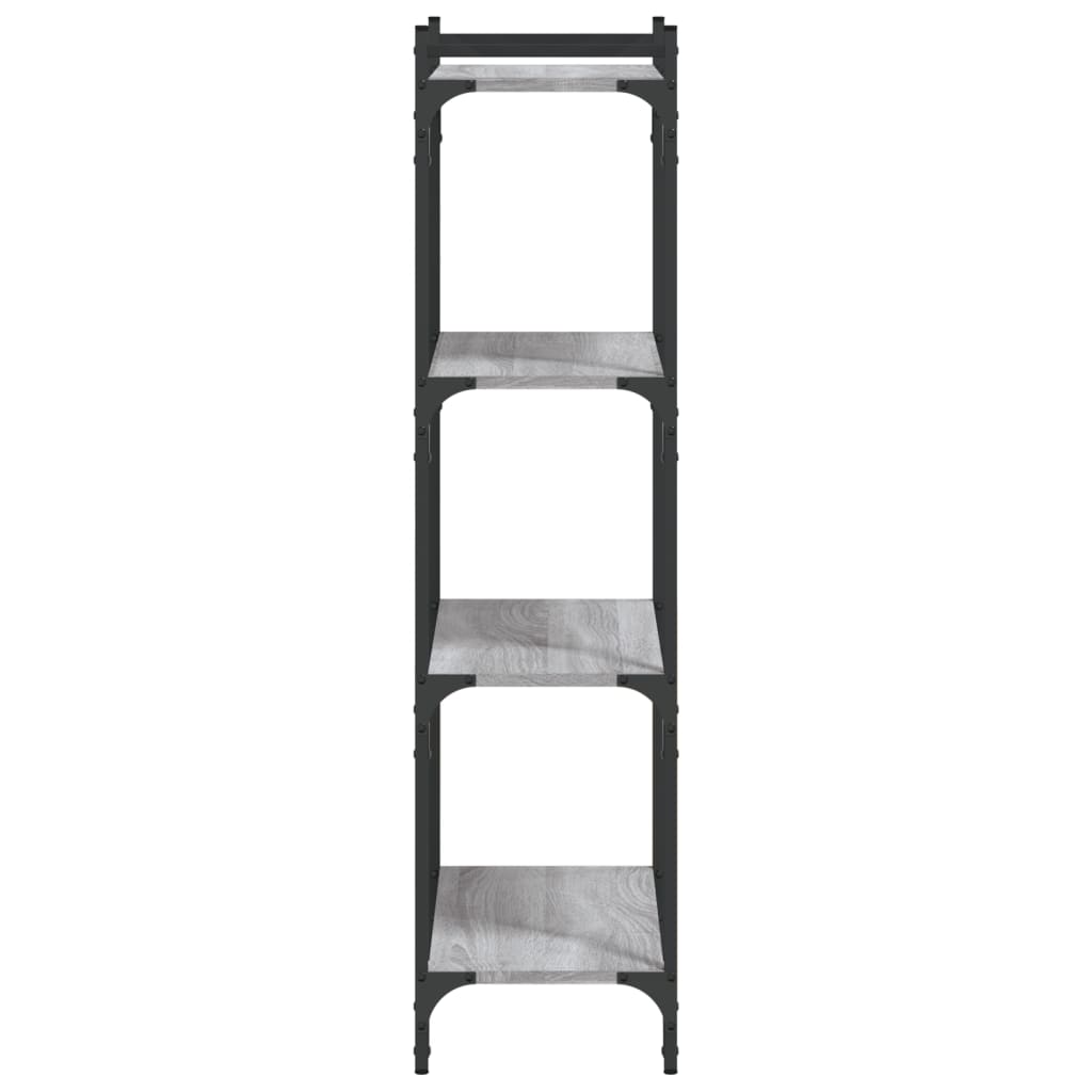 Bibliothèque 4 étagères Sonoma gris 60x30x120 cm matière bois