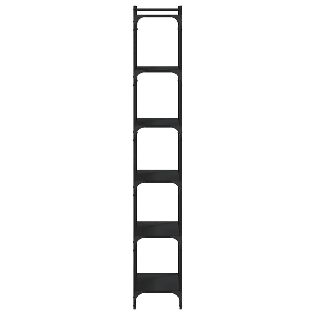 Bücherregal 6 Böden Schwarz 60x30x188 cm Holzwerkstoff