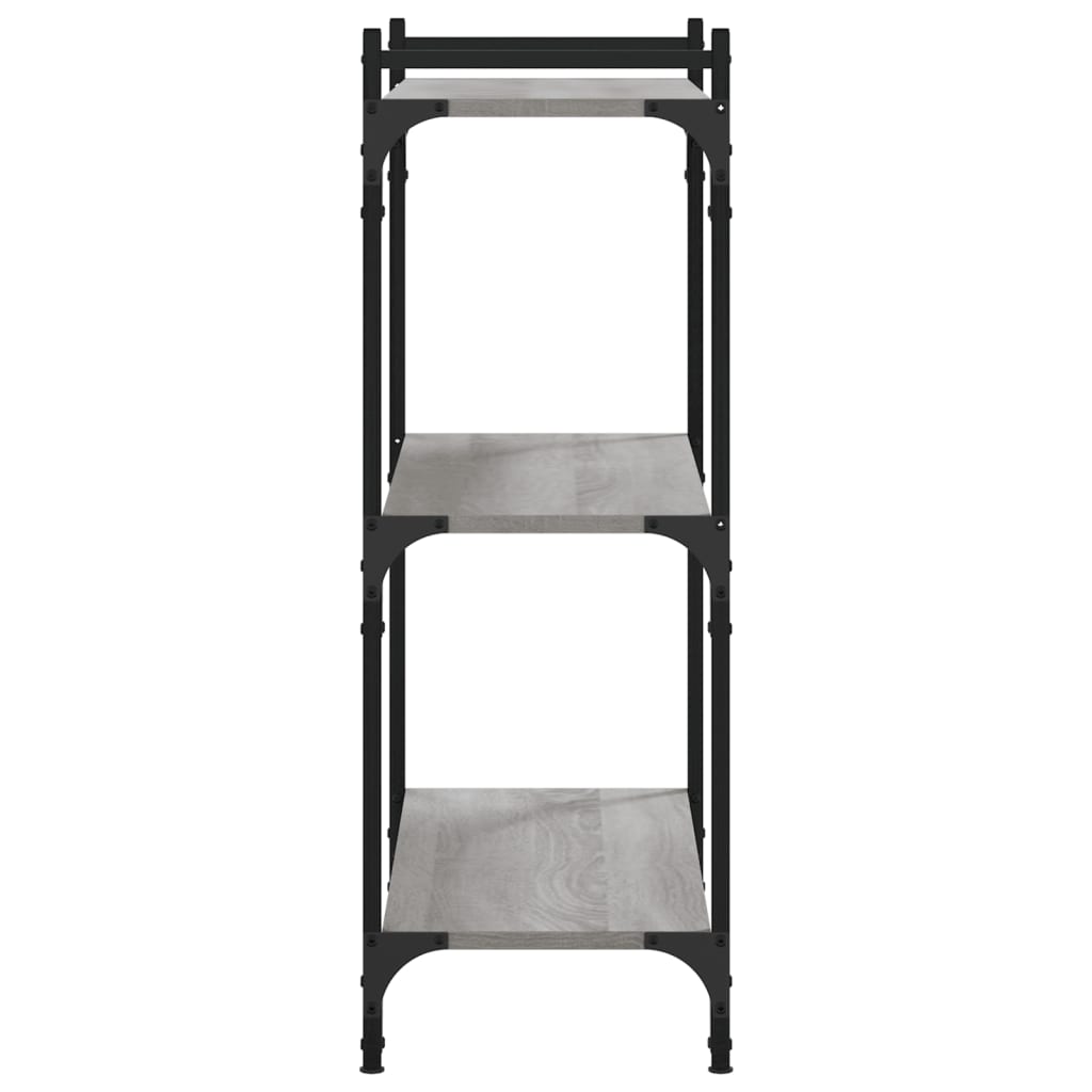 Bibliothèque 3 étagères Sonoma gris 80x30x86 cm matière bois