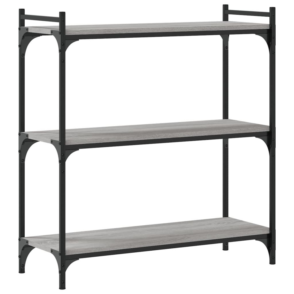 Bibliothèque 3 étagères Sonoma gris 80x30x86 cm matière bois