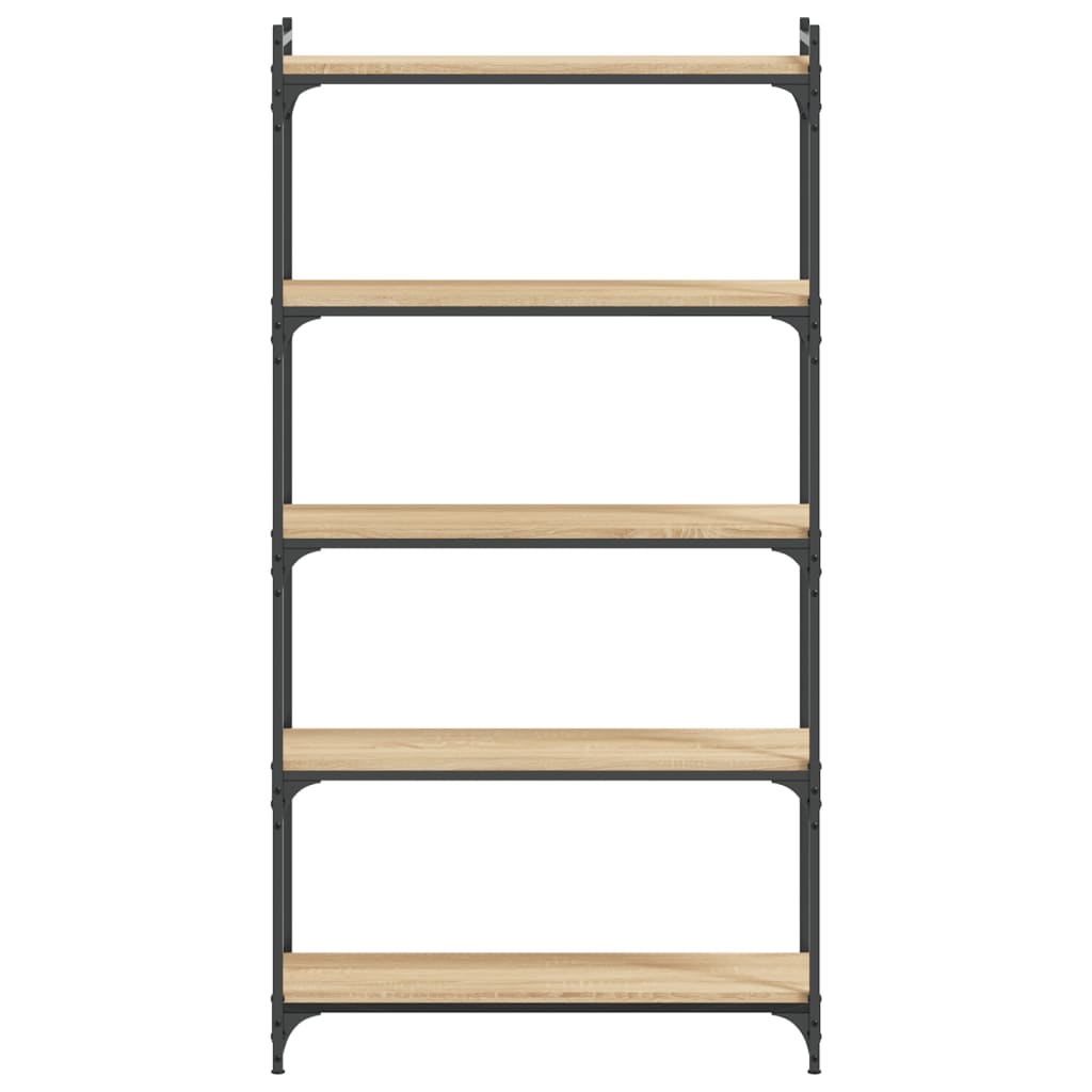 Bücherregal 5 Böden Sonoma-Eiche 80x30x154 cm Holzwerkstoff