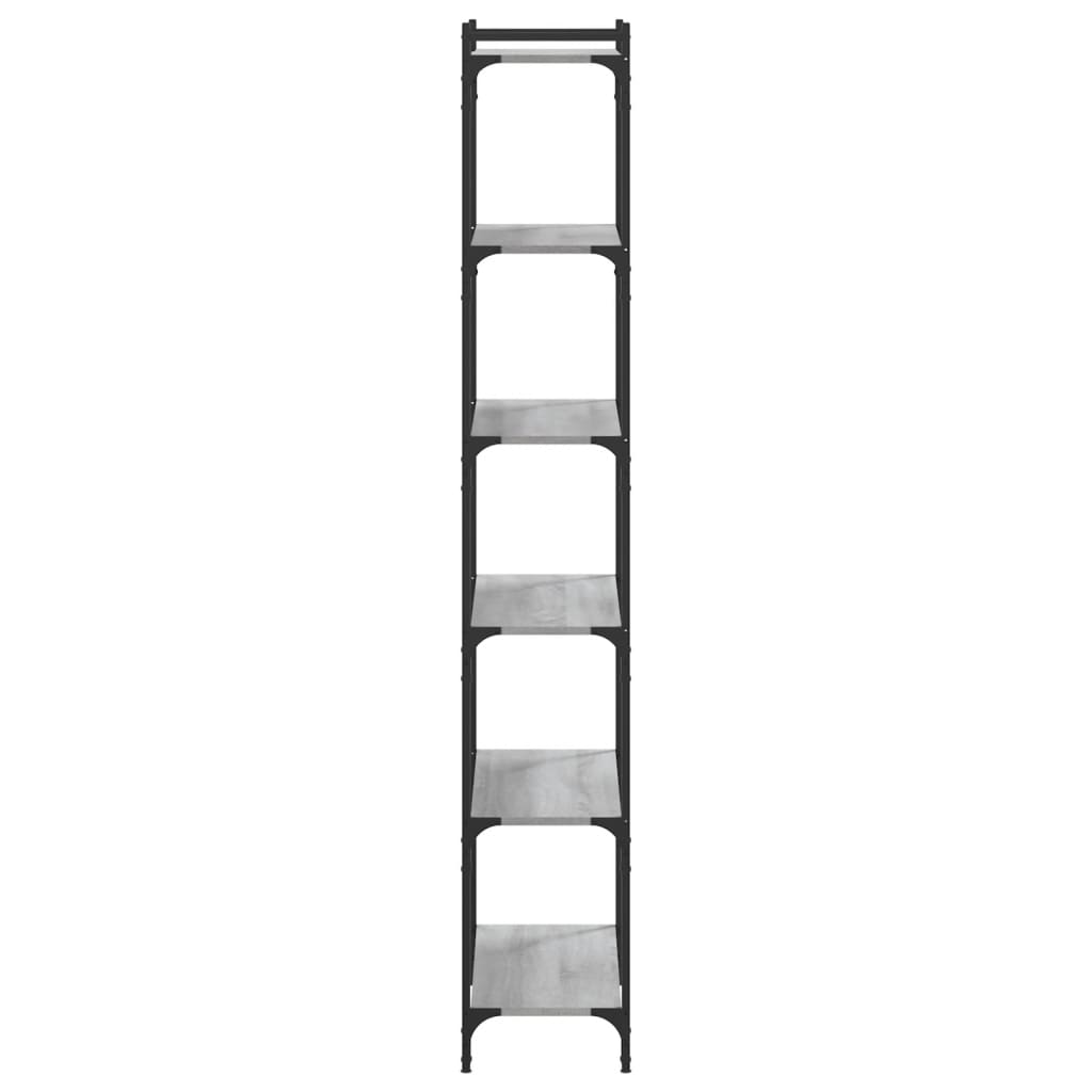 Bookcase 6 Shelves Grey Sonoma 80x30x188 cm Wood Material