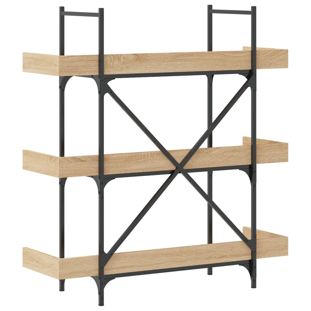 Bibliothèque 3 étagères chêne Sonoma 100x33x108,5 cm matière bois