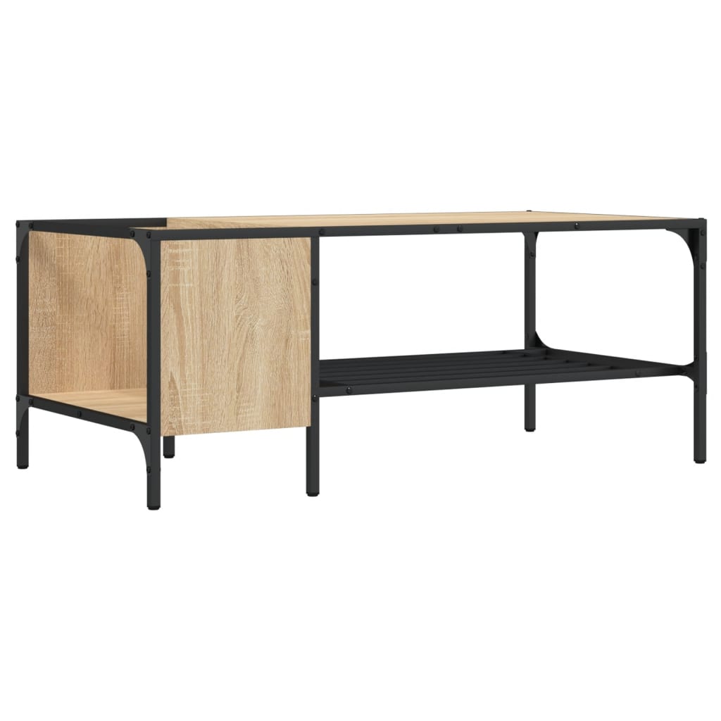 Coffee table with shelf Sonoma oak 100x51x40 cm wood material