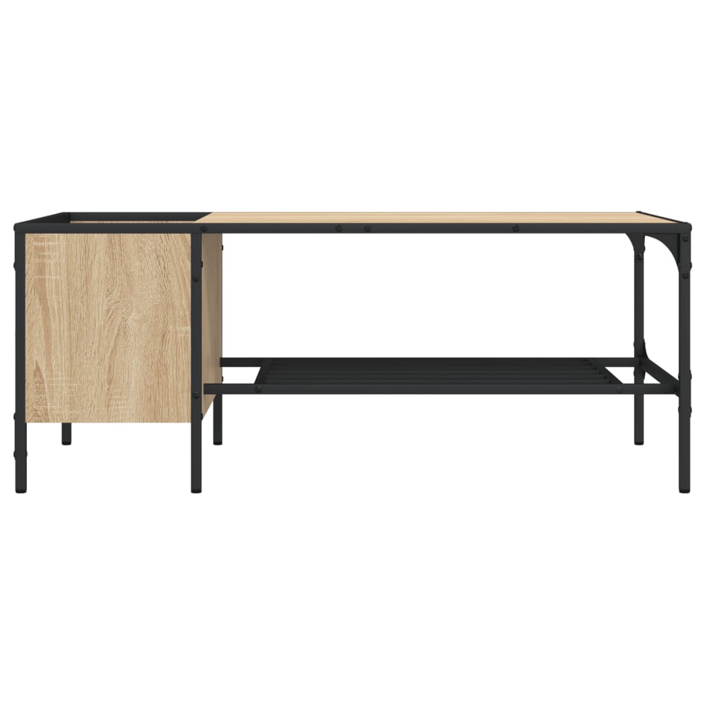 Coffee table with shelf Sonoma oak 100x51x40 cm wood material