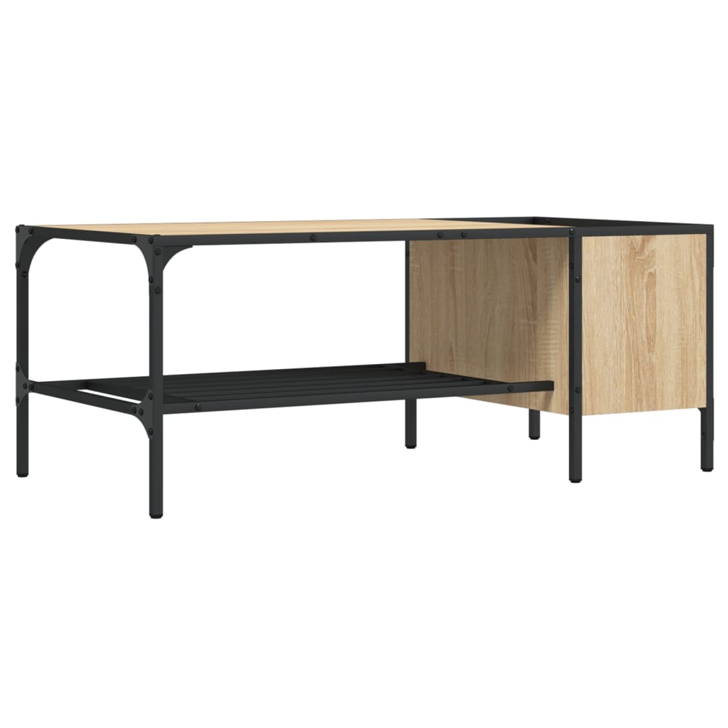 Coffee table with shelf Sonoma oak 100x51x40 cm wood material