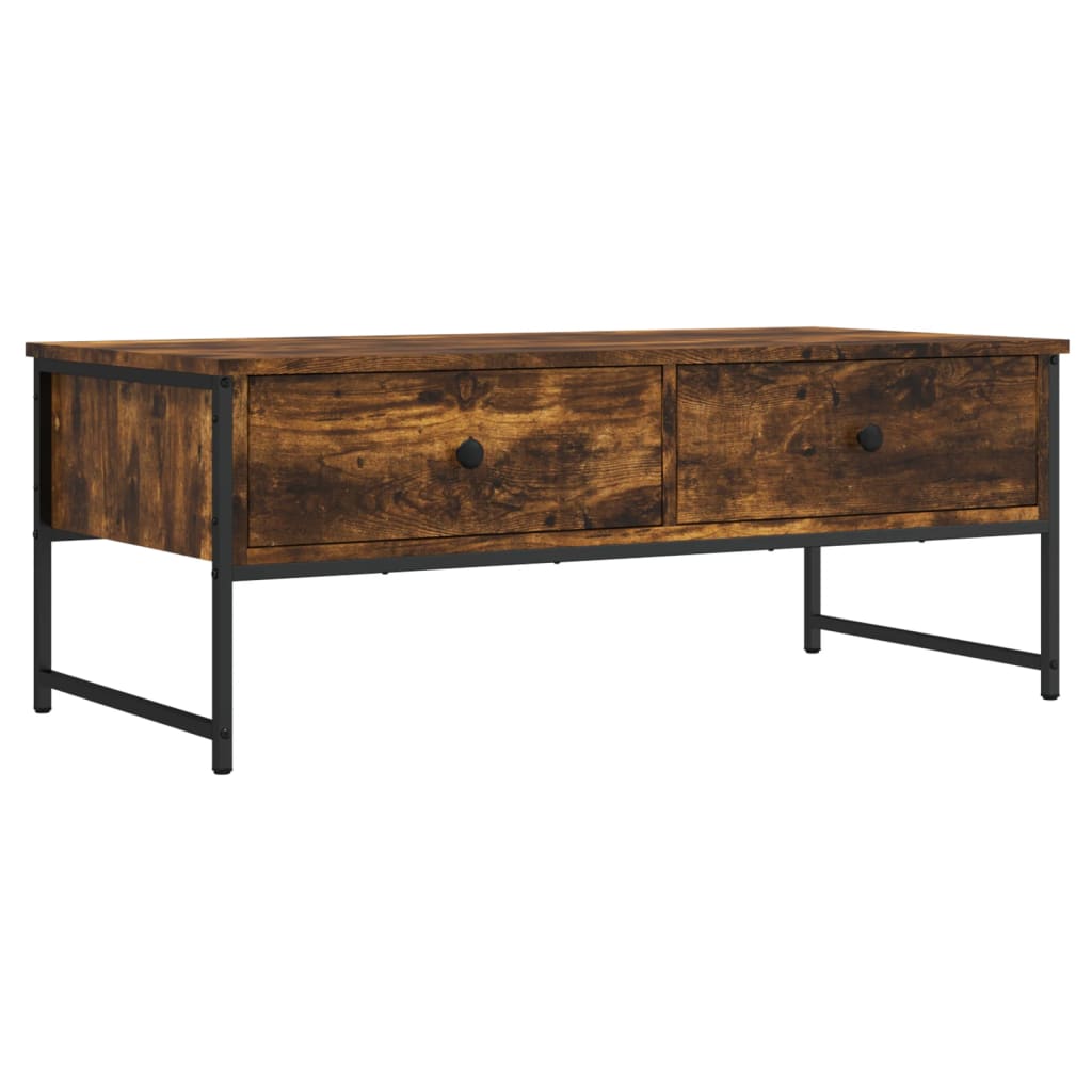 Coffee table smoked oak 101x49x39.5 cm wood material