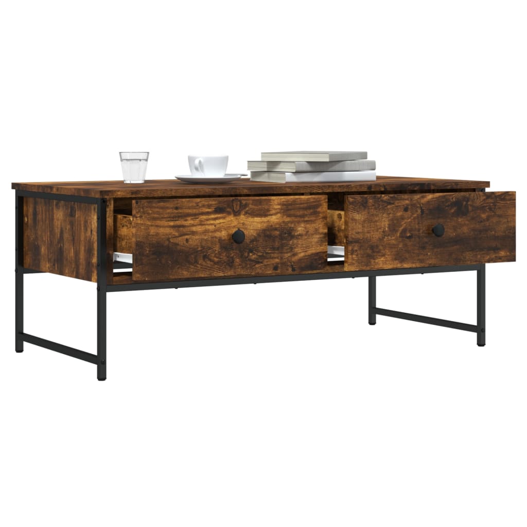 Coffee table smoked oak 101x49x39.5 cm wood material