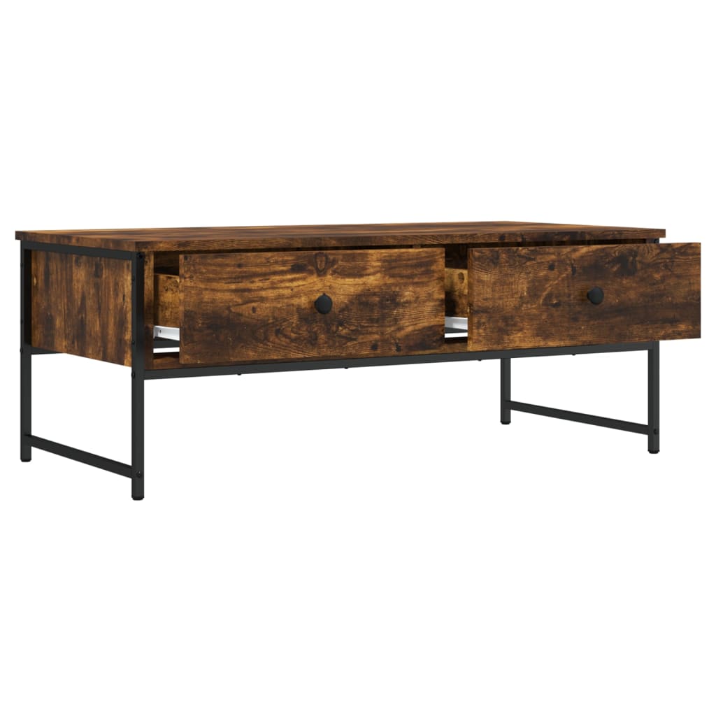 Coffee table smoked oak 101x49x39.5 cm wood material