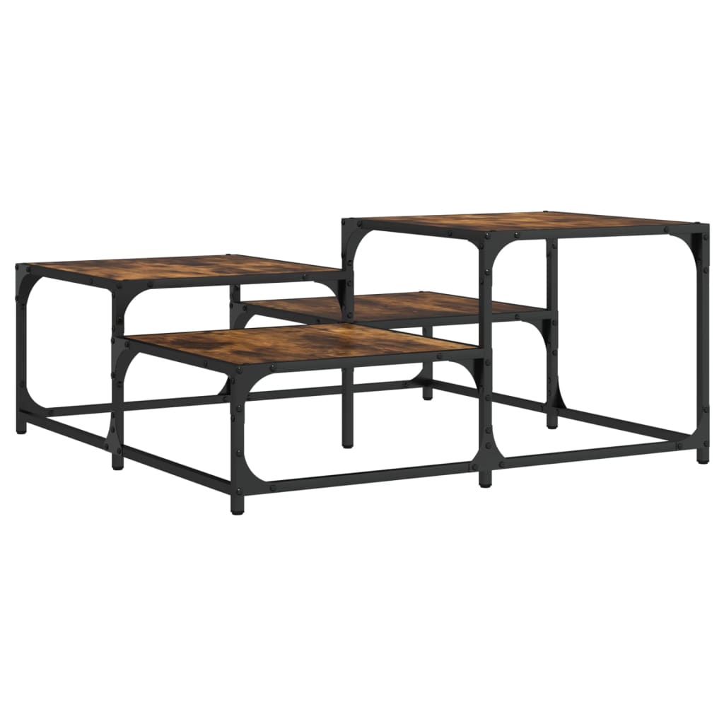 Coffee table smoked oak 87.5x87.5x40 cm wood material
