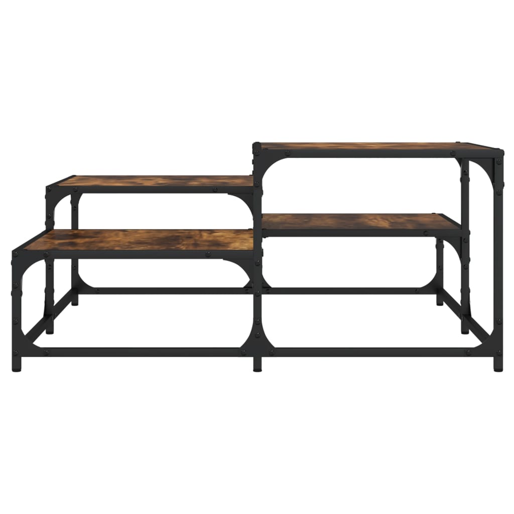 Coffee table smoked oak 87.5x87.5x40 cm wood material