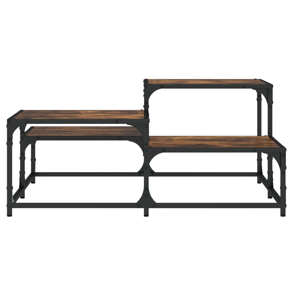 Coffee table smoked oak 87.5x87.5x40 cm wood material
