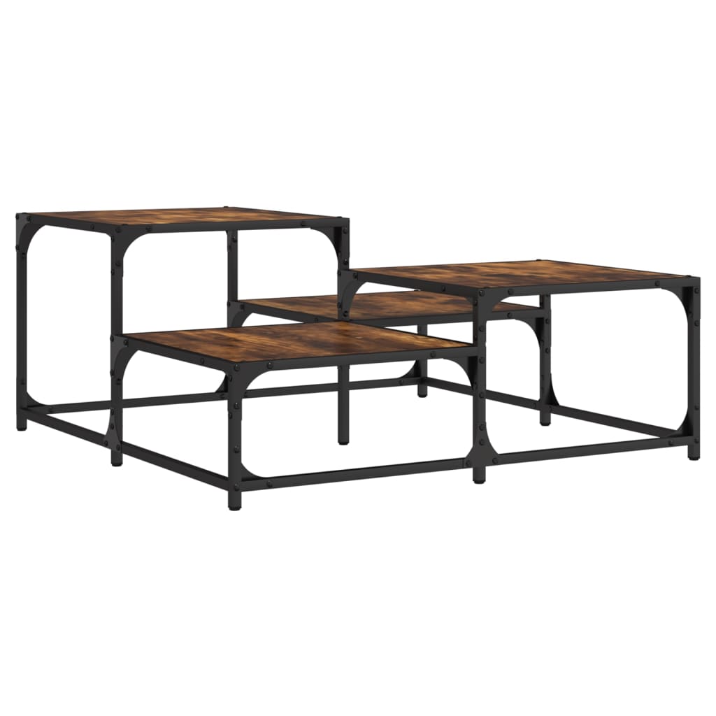 Coffee table smoked oak 87.5x87.5x40 cm wood material