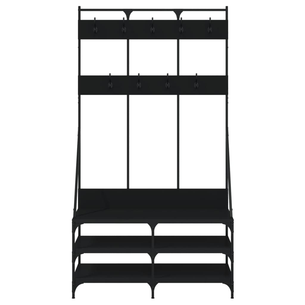 Clothes Rack with Shoe Rack Black 100x40x184 cm