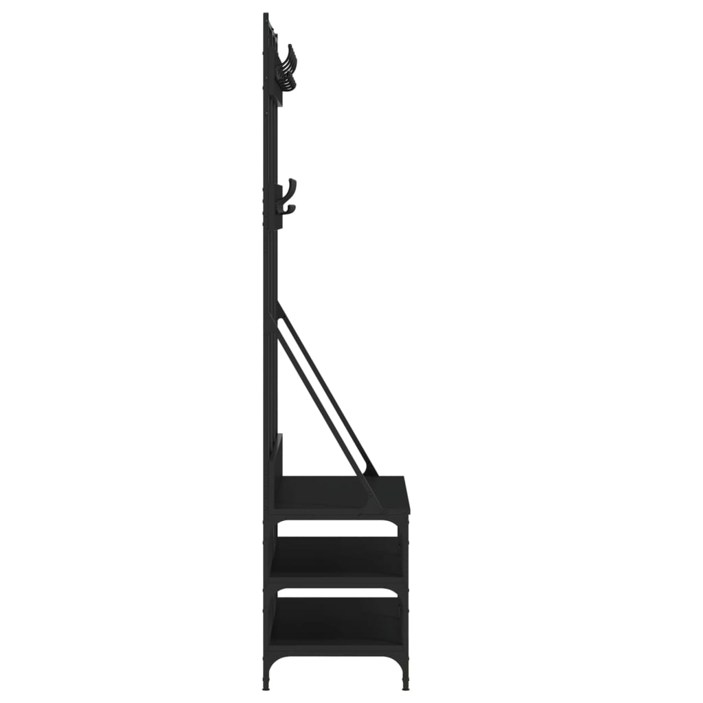 Clothes Rack with Shoe Rack Black 100x40x184 cm
