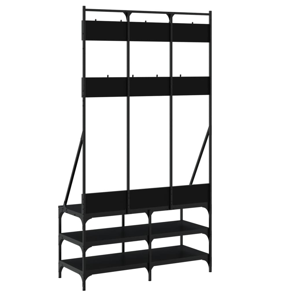Clothes Rack with Shoe Rack Black 100x40x184 cm