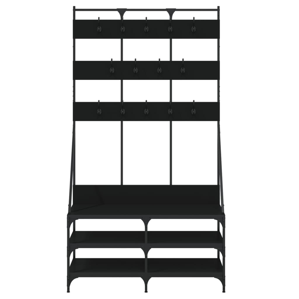 Clothes Rack with Shoe Rack Black 100x40x184 cm
