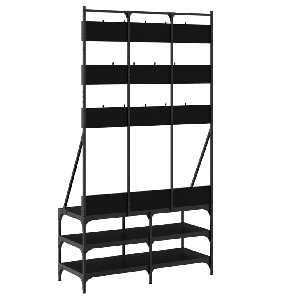 Clothes Rack with Shoe Rack Black 100x40x184 cm