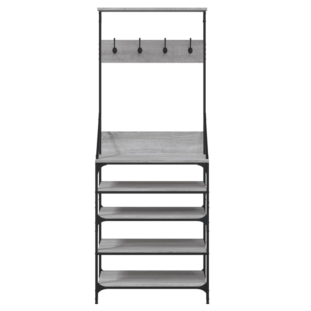 Clothes Rack with Shoe Rack Gray Sonoma 70x34x184 cm