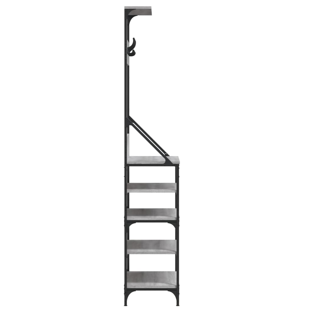Clothes Rack with Shoe Rack Gray Sonoma 70x34x184 cm