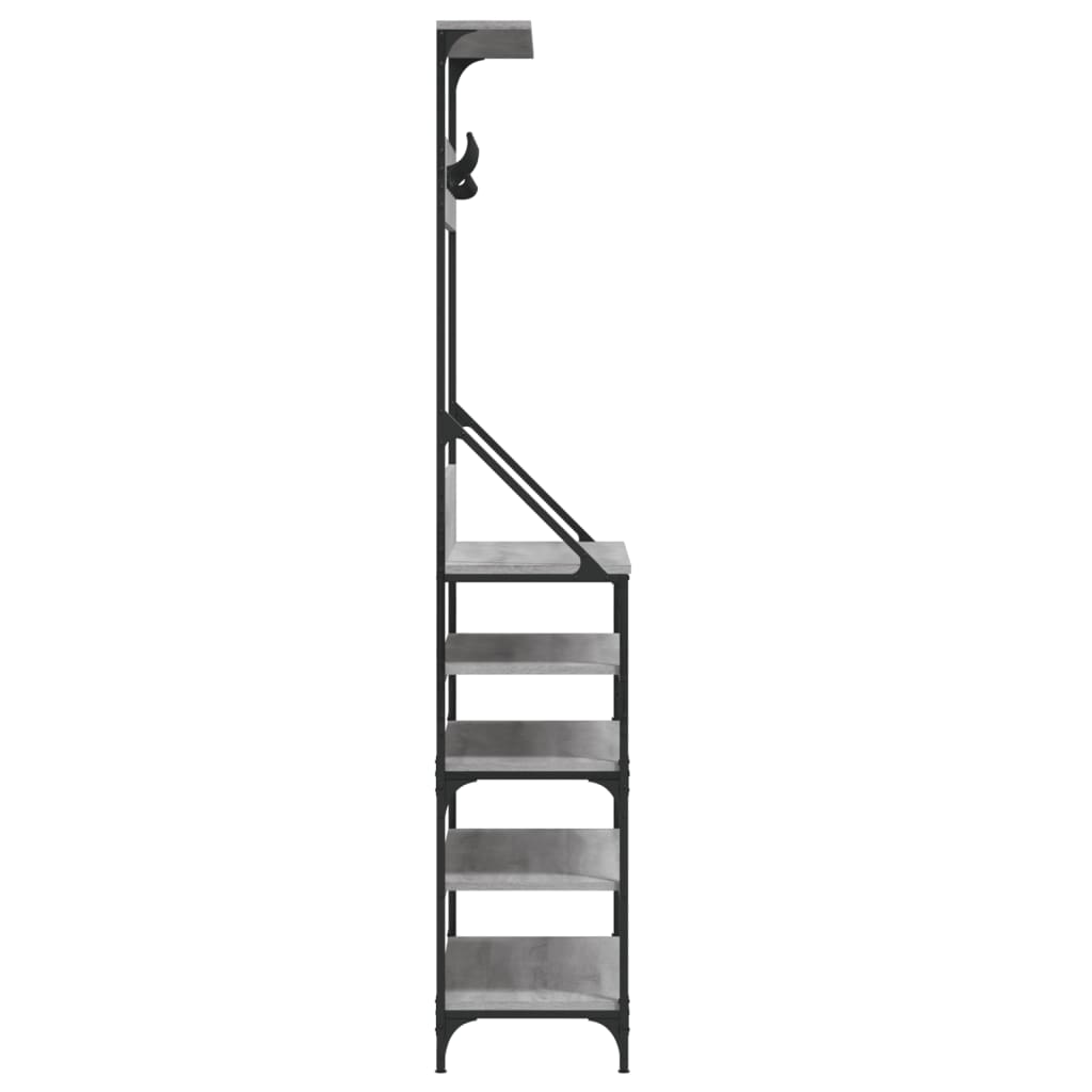 Clothes Rack with Shoe Rack Gray Sonoma 90x34x184 cm