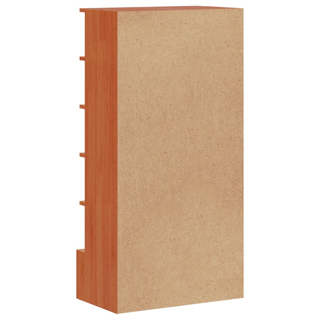 Etagère à chaussures wax marron 52x30x104 cm bois de pin massif