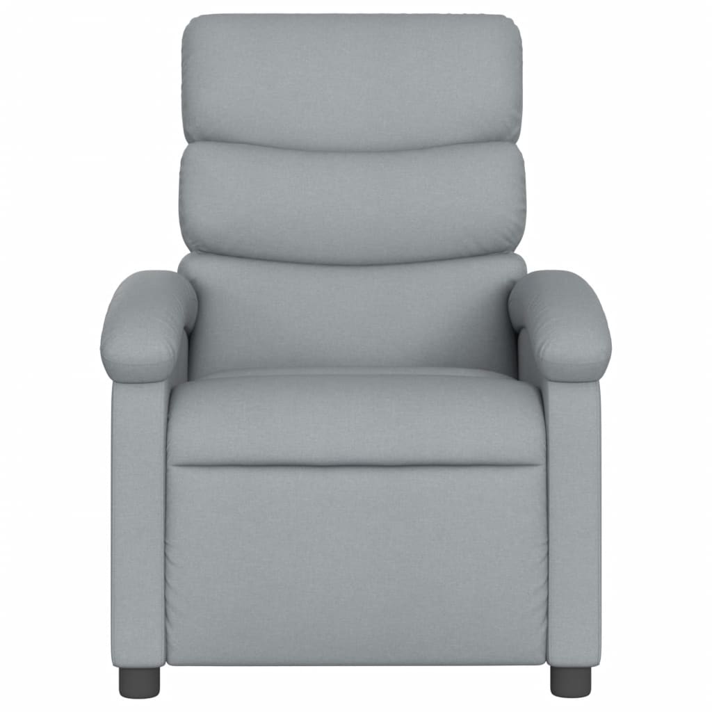 Fauteuil de relaxation tissu gris clair