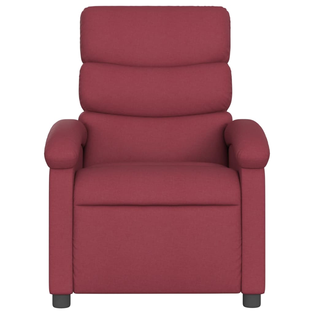 Fauteuil de relaxation tissu rouge vin