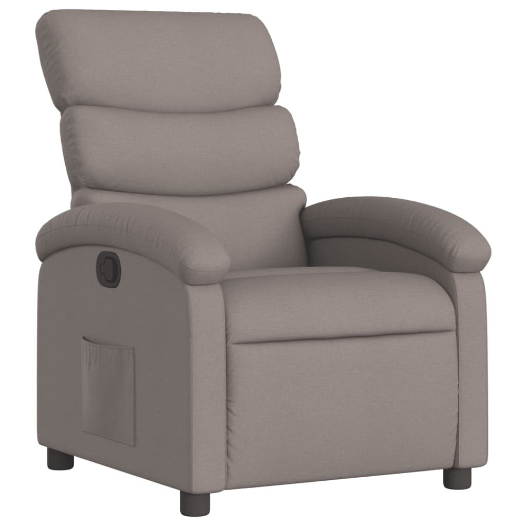 Fauteuil relax tissu taupe
