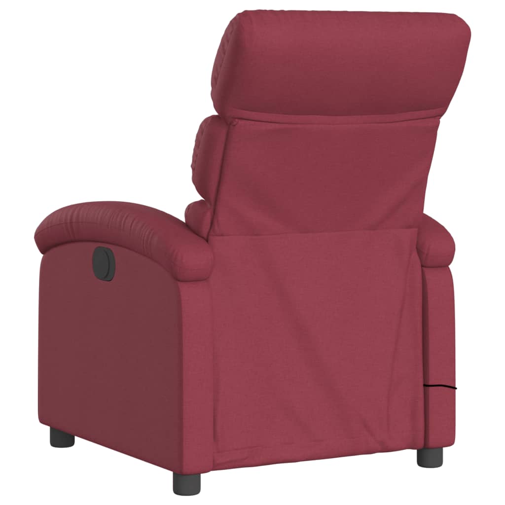 Fauteuil de massage tissu rouge vin