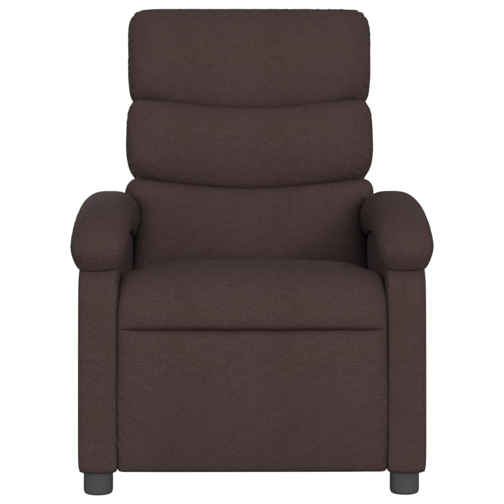 Fauteuil de massage tissu marron foncé