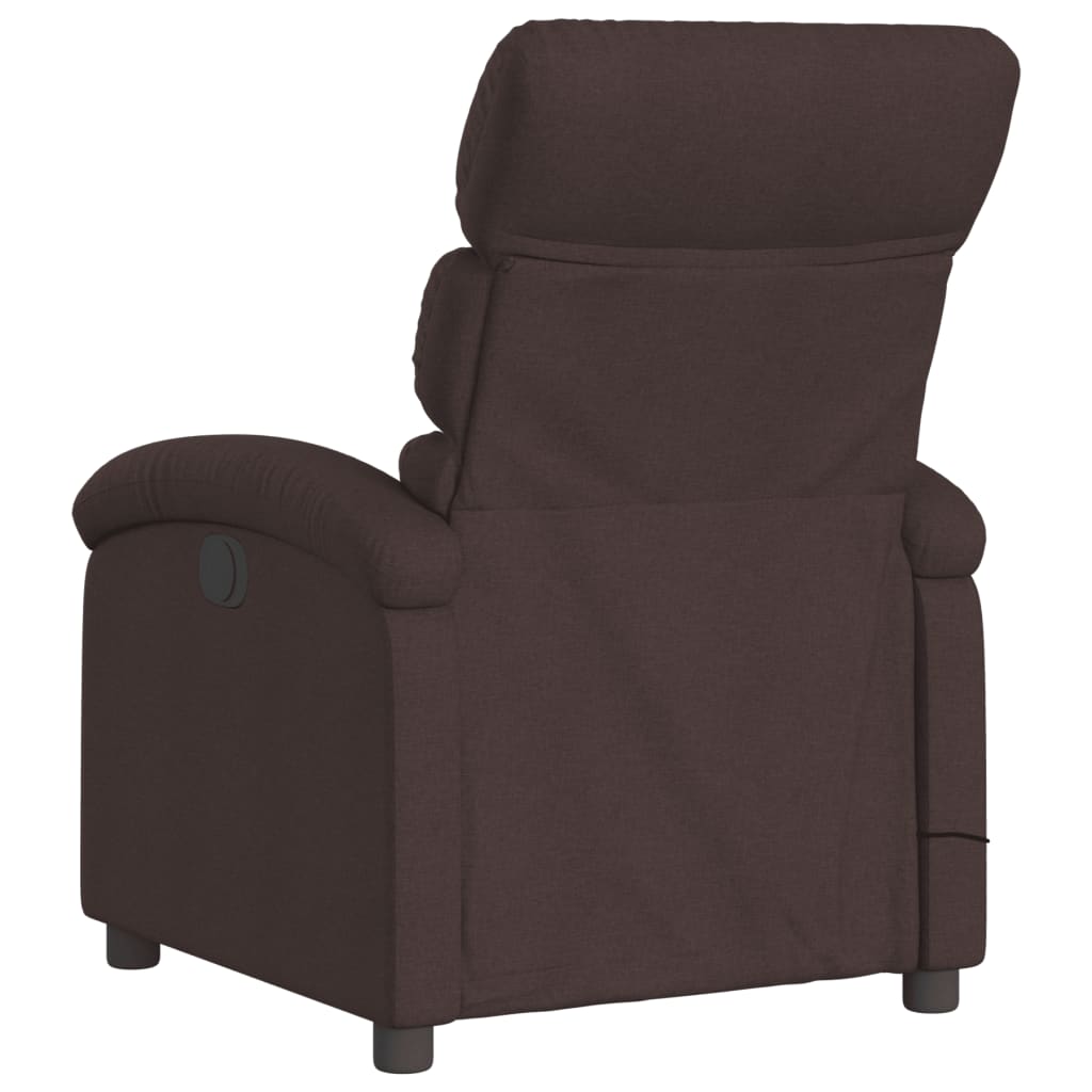 Fauteuil de massage tissu marron foncé