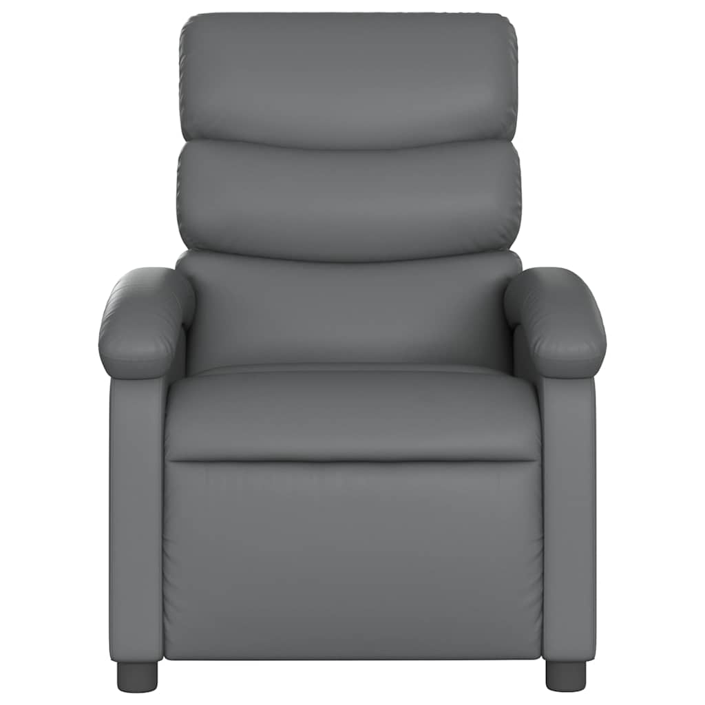 Fauteuil de relaxation simili cuir gris