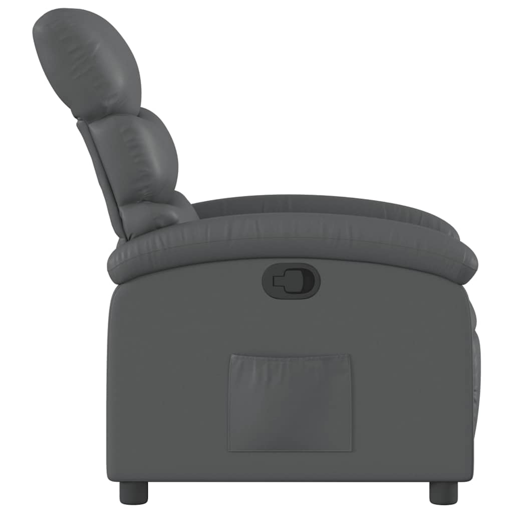 Fauteuil de relaxation simili cuir gris