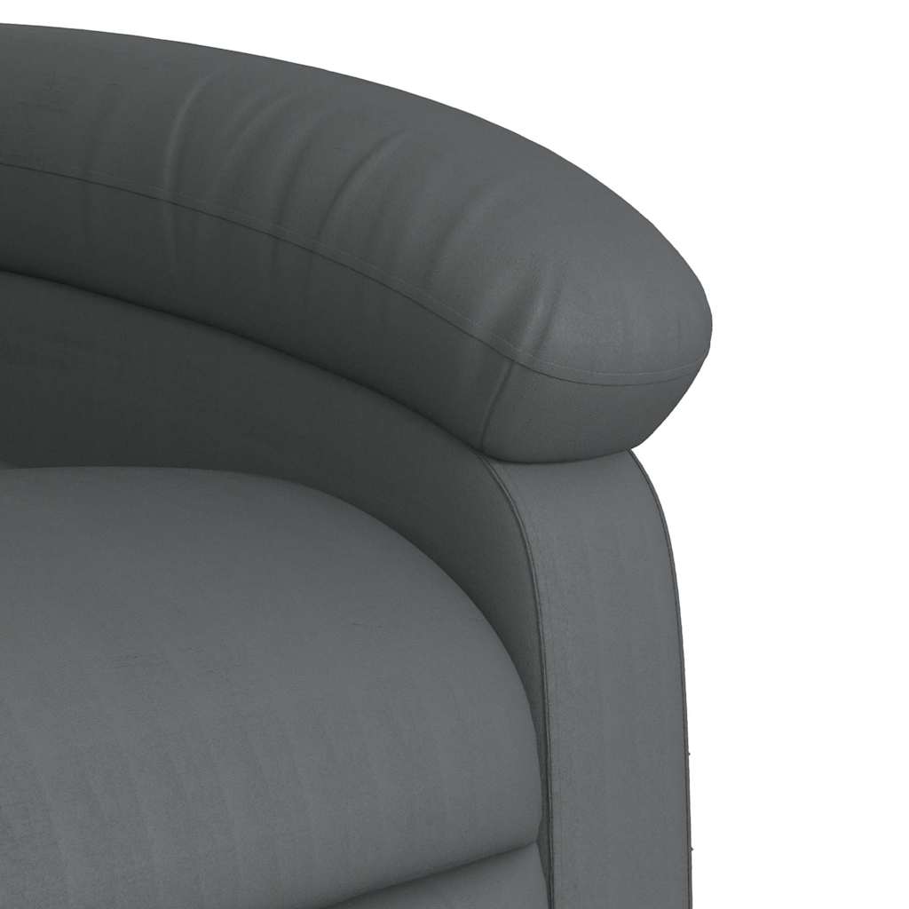 Fauteuil de relaxation simili cuir gris