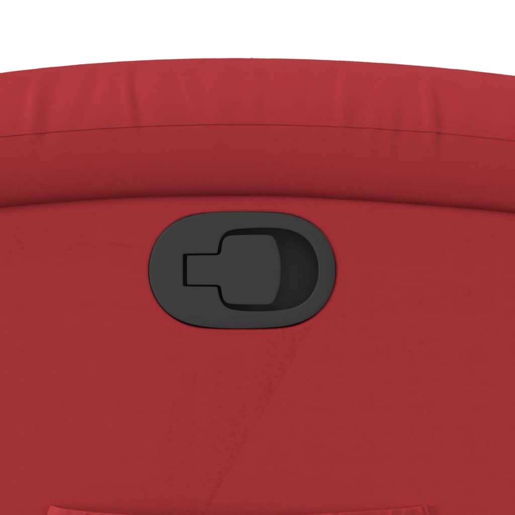 Relaxing Chair Red Artificial Leather