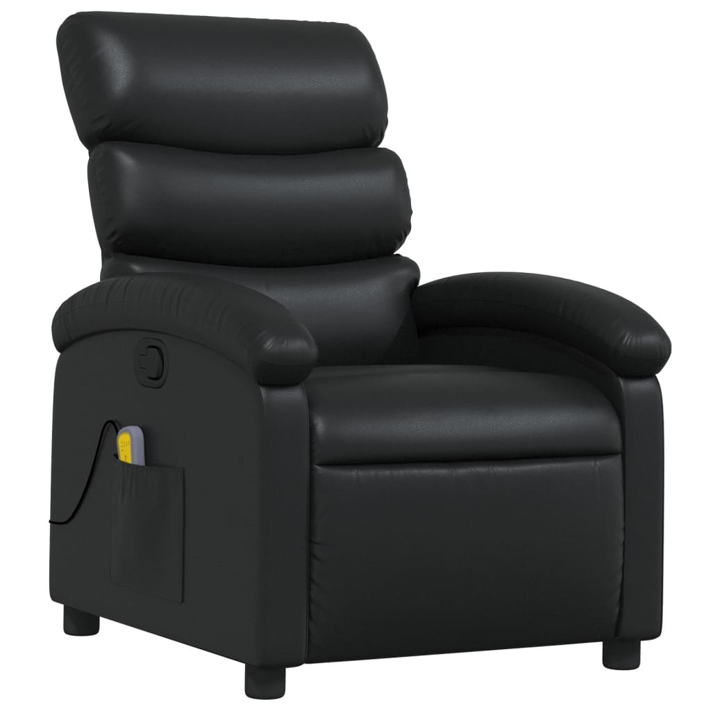 Fauteuil de massage simili cuir noir