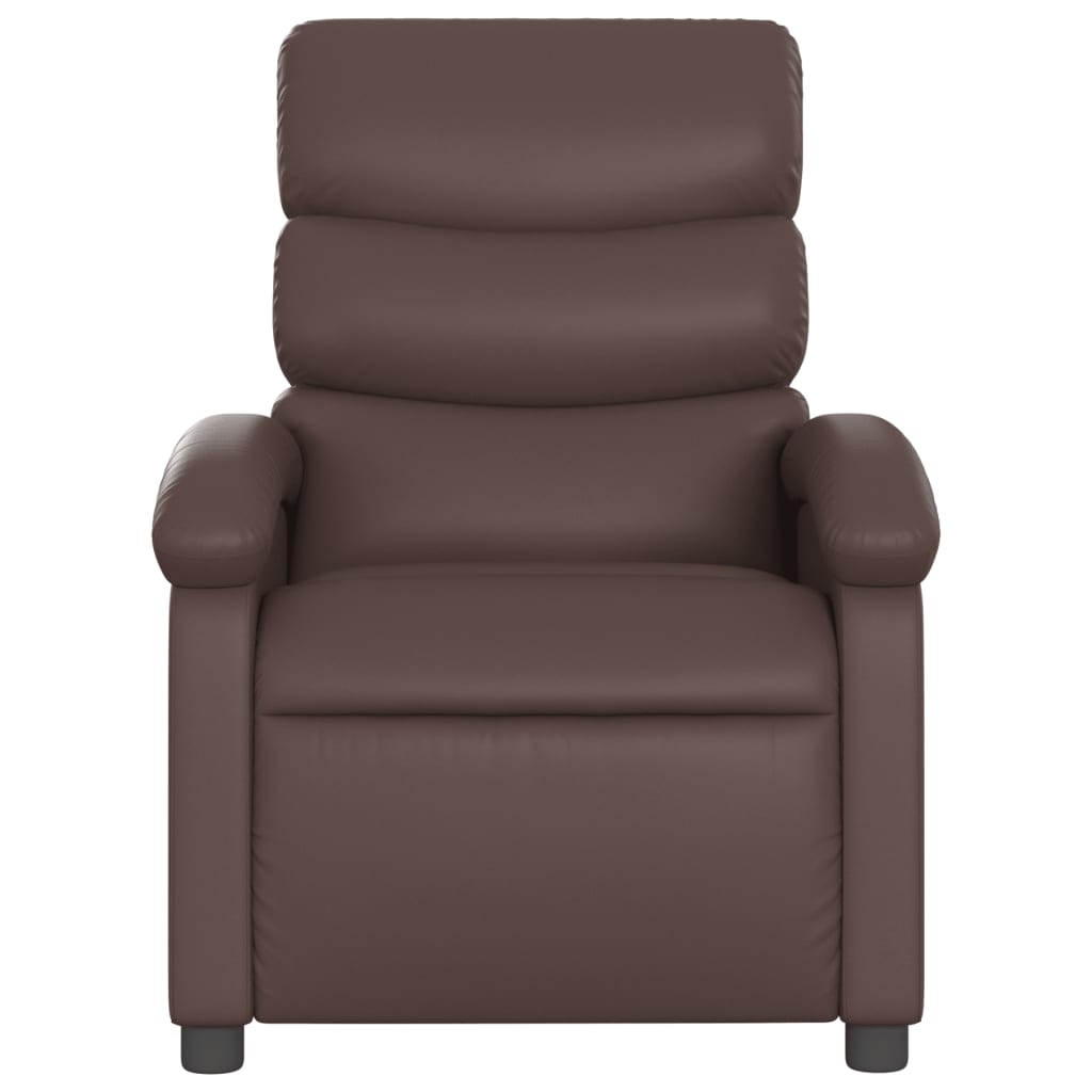 Fauteuil de massage simili cuir marron