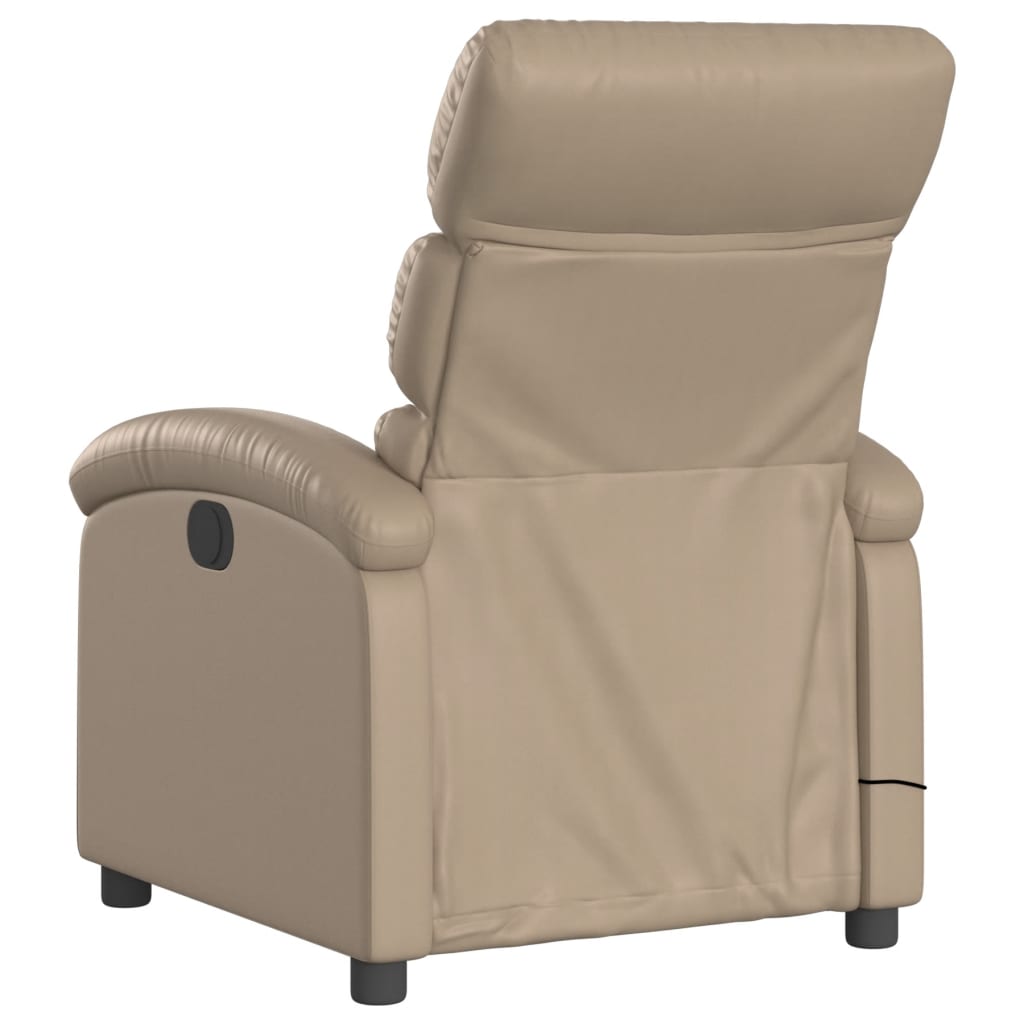 Fauteuil de massage simili cuir marron cappuccino