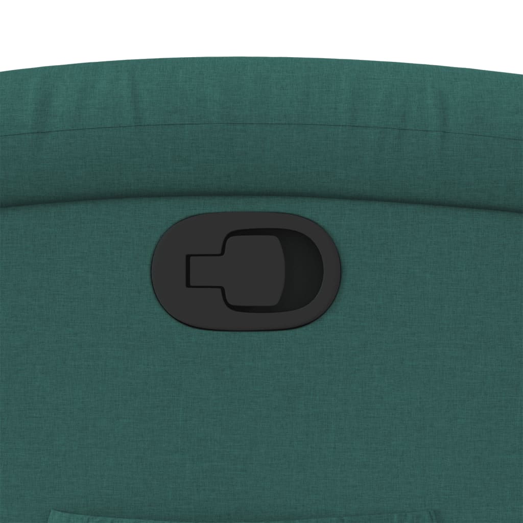 Fauteuil de relaxation tissu vert foncé