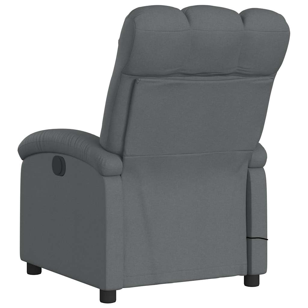 Fauteuil de massage tissu gris foncé