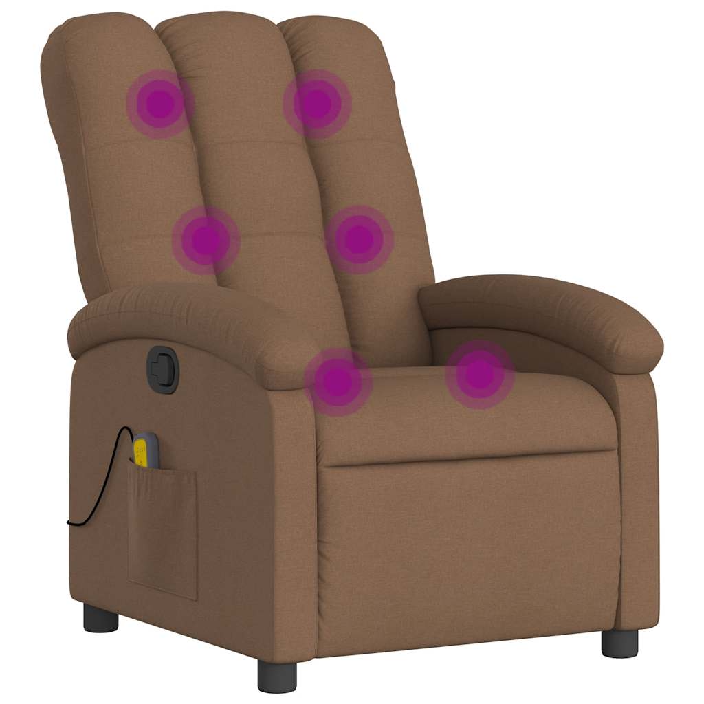 Fauteuil de massage tissu marron